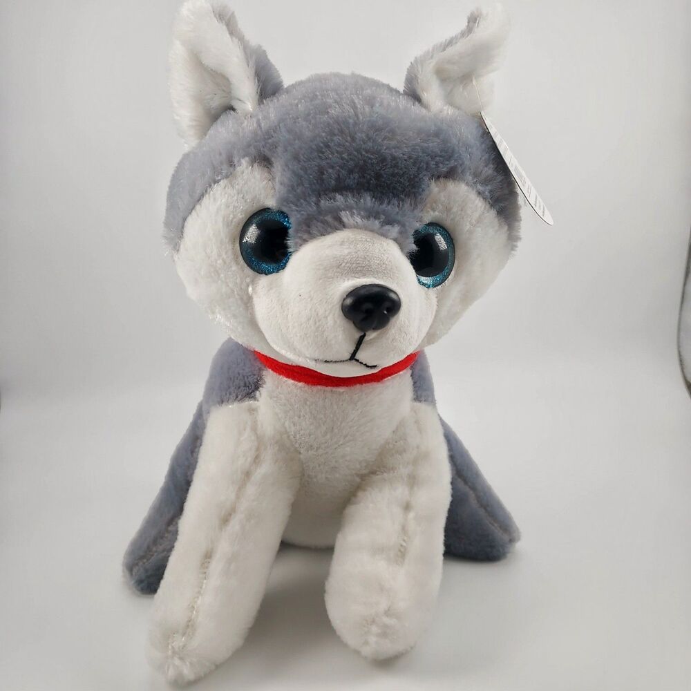 BMI Merchandise Husky Puppy Sparkling Blue Eyes Sweet Clean 10" Plush NWT NEW - Picture 3 of 12